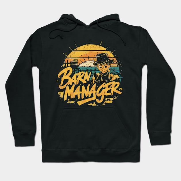 Barn Manager funny Farmer Hoodie by woormle